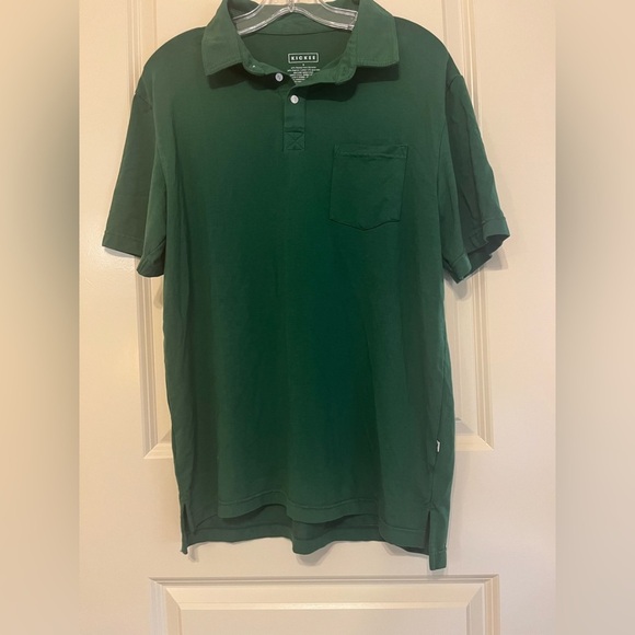 Kickee Mens Medium Green Bamboo Organic Cotton Polo Shirt - Picture 2 of 8